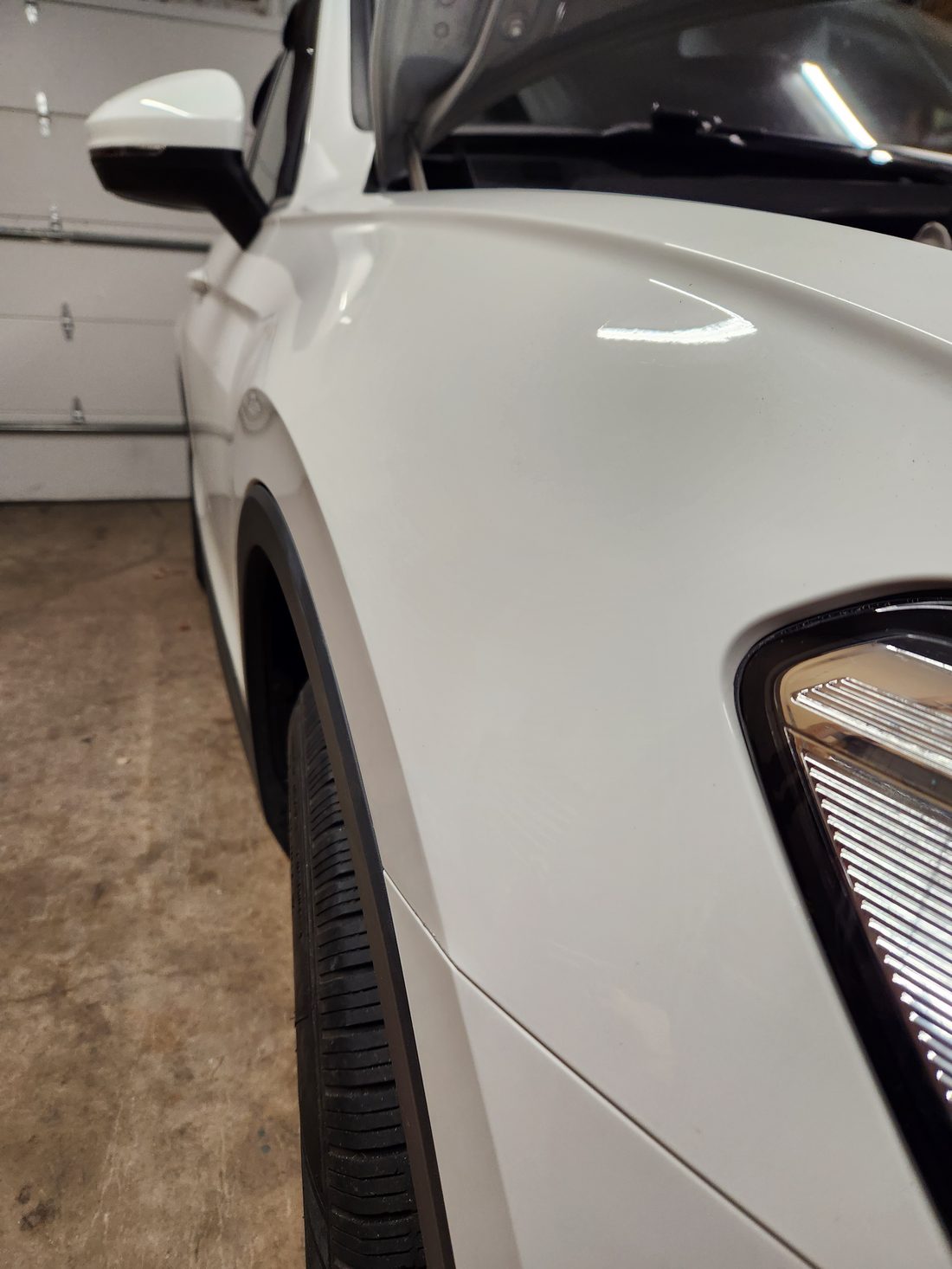 Same panel after paintless dent repair - Flawless Dents (example 2)
