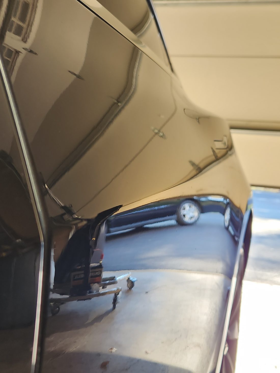 Same panel after paintless dent repair - Flawless Dents (example 3)