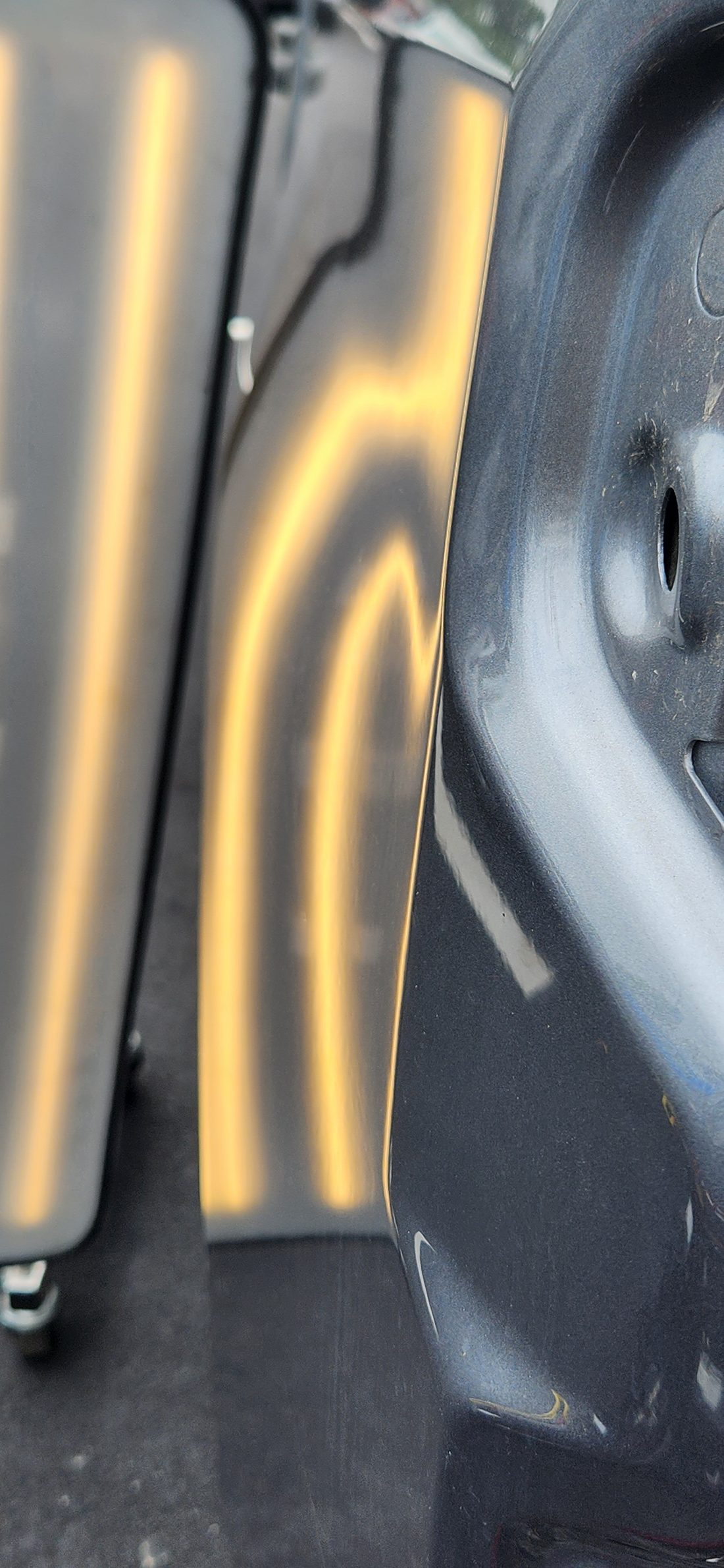 Same panel after paintless dent repair - Flawless Dents (example 9)