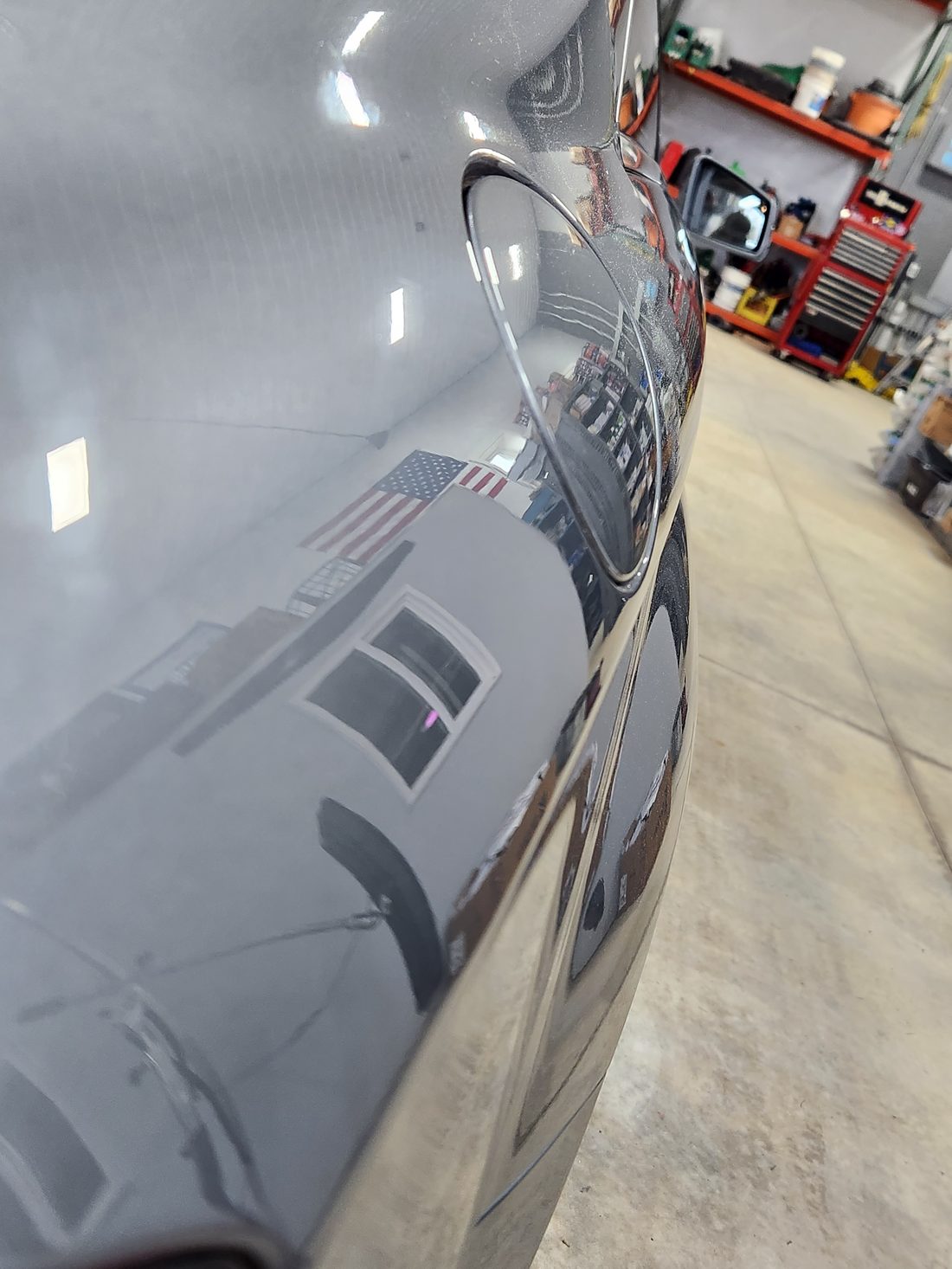 Same panel after paintless dent repair - Flawless Dents (example 10)